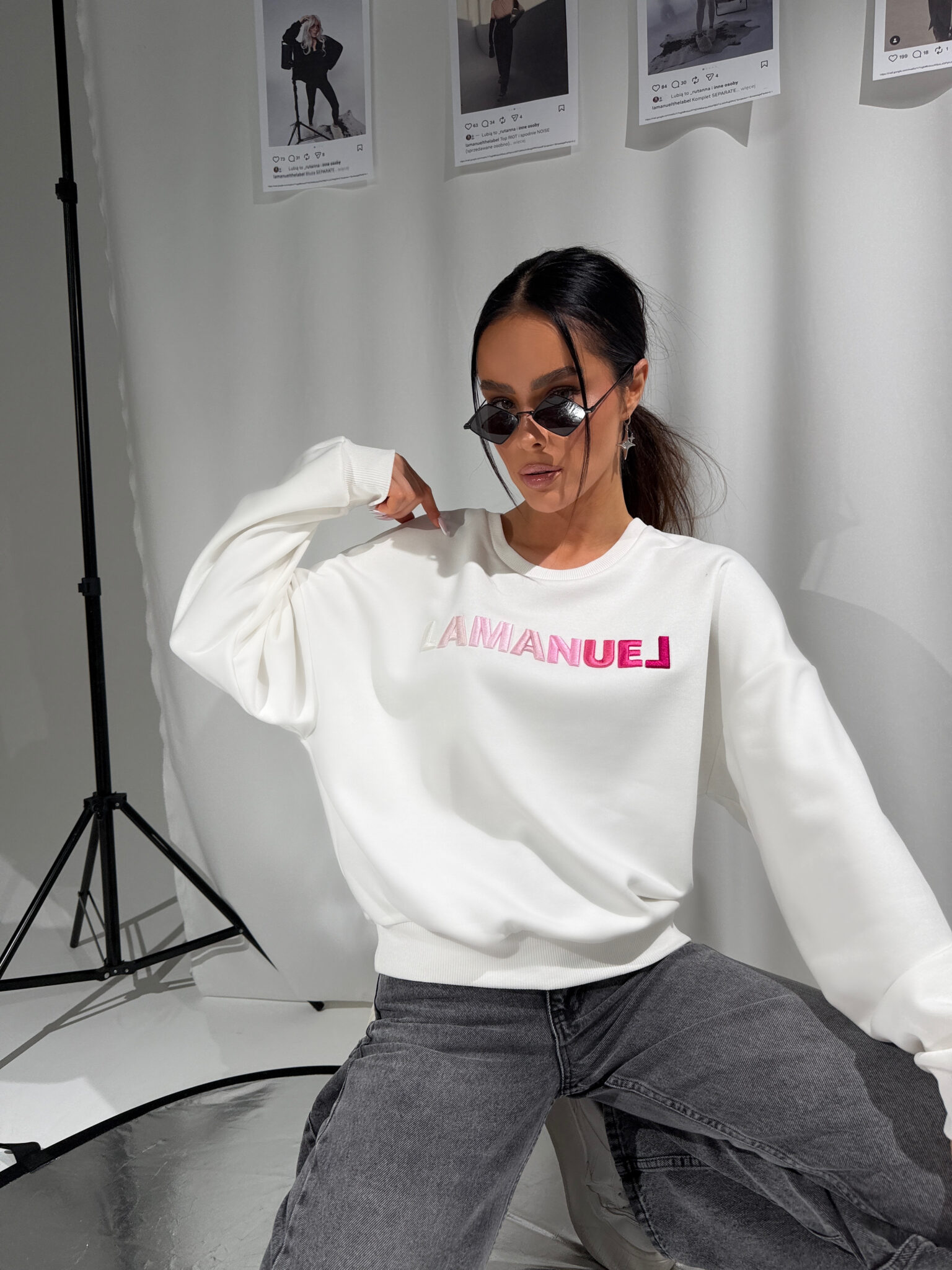 Bluza OMBRE ecru - obrazek 3