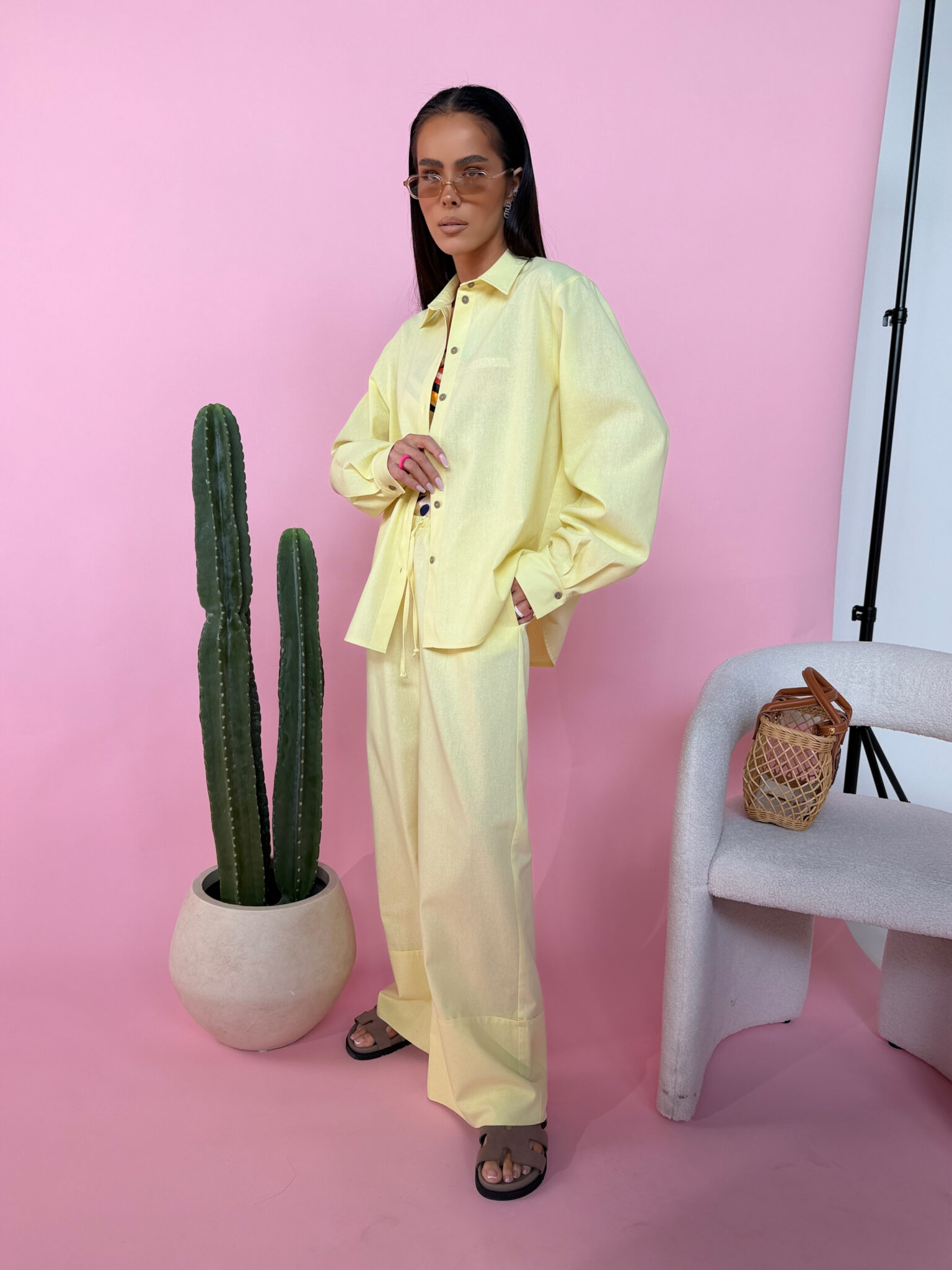 Spodnie ELENOR cytryna - obrazek 3
