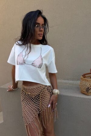 Tshirt RIVIERA ecru - obrazek 4