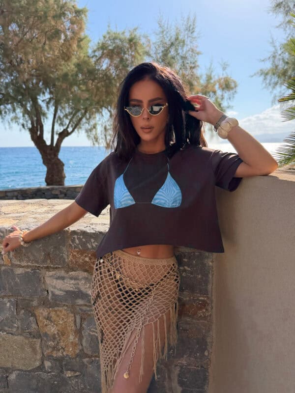 Tshirt RIVIERA czekolada